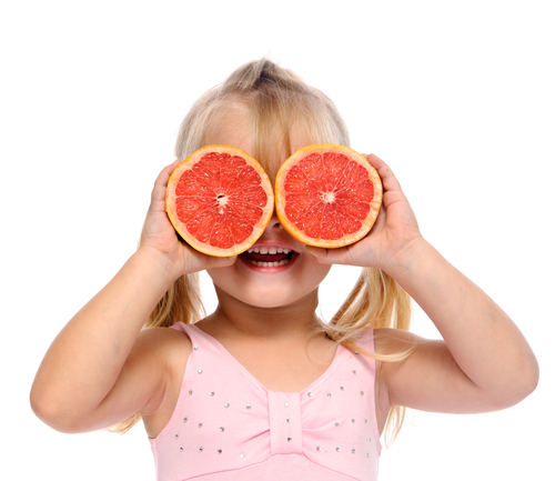 girl with grapefruit eyes